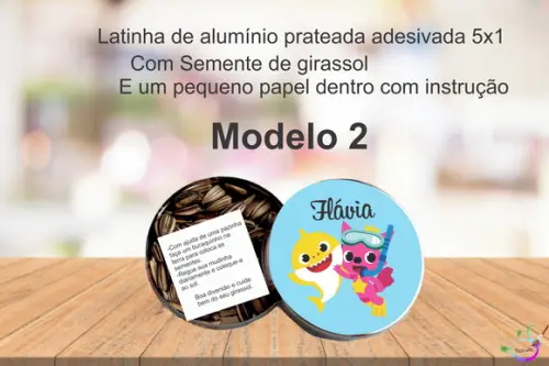 Latinha Semente Girassol-baby Shark