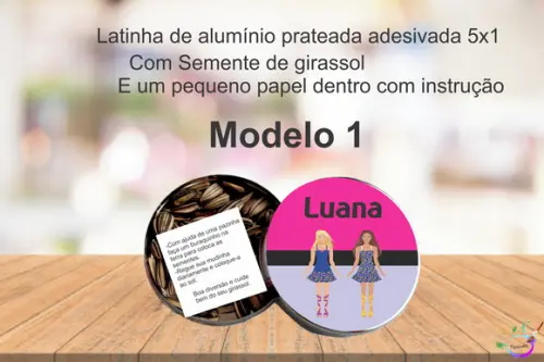 Latinha Semente Girassol-barbie