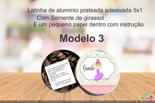 Latinha Semente Girassol-bailarina