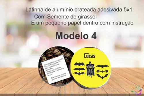 Latinha Semente Girassol-batman