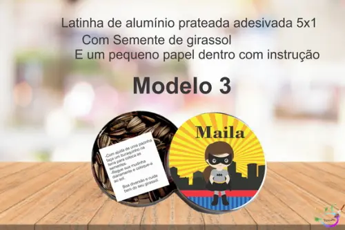 Latinha Semente Girassol-batman