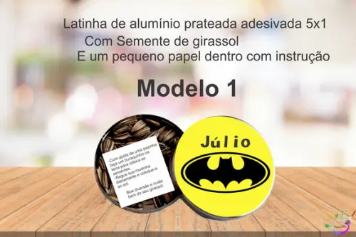 Latinha Semente Girassol-batman