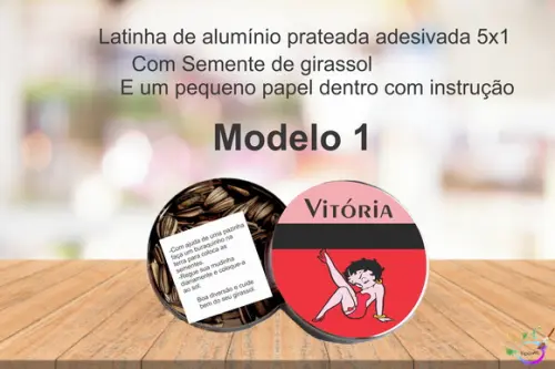 Latinha Semente Girassol-betty Boop