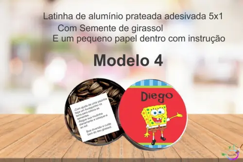 Latinha Semente Girassol-bob Esponja