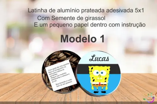 Latinha Semente Girassol-bob Esponja