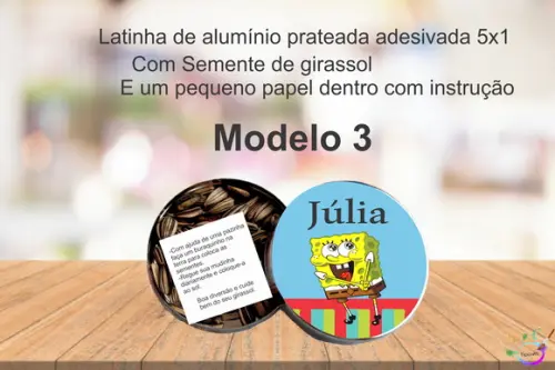Latinha Semente Girassol-bob Esponja