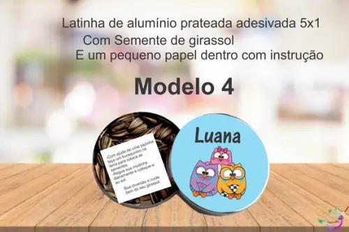 Latinha Semente Girassol-bubu e as Corujinhas
