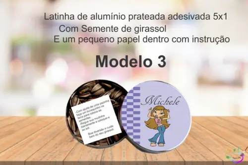 Latinha Semente Girassol-bratz