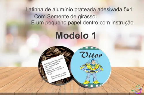 Latinha Semente Girassol-buzz Lightyear