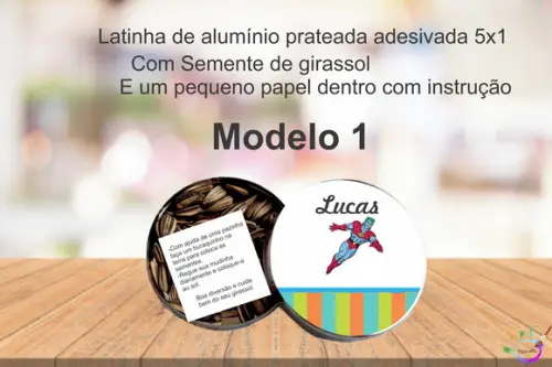 Latinha Semente Girassol-capitão Planeta