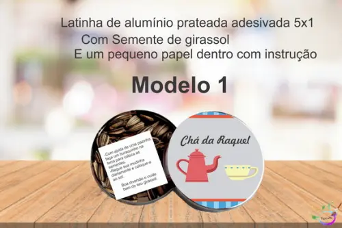Latinha Semente Girassol-chá de Cozinha/panela