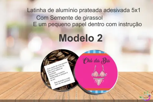 Latinha Semente Girassol-chá de Lingerie#1