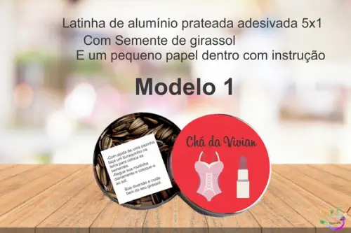 Latinha Semente Girassol-chá de Lingerie#2
