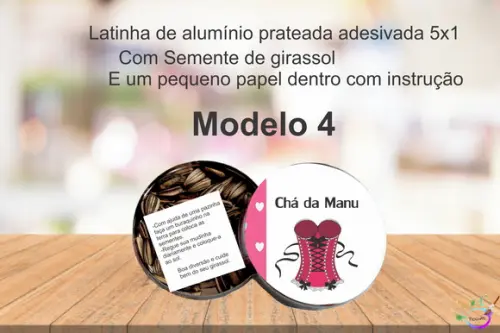 Latinha Semente Girassol-chá de Lingerie#2