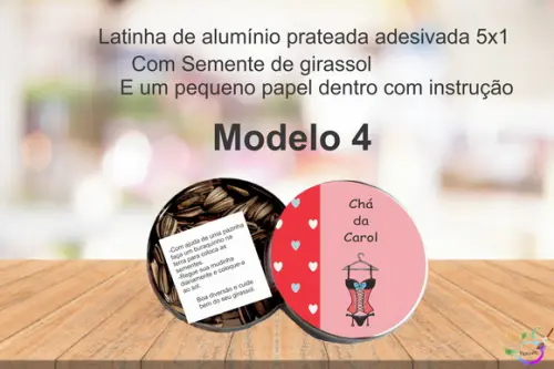 Latinha Semente Girassol-chá de Lingerie#1