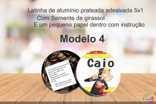 Latinha Semente Girassol-chaves