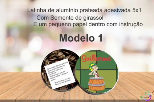 Latinha Semente Girassol-chaves