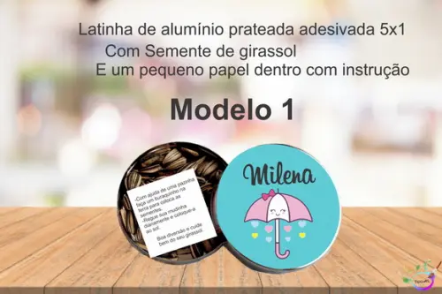 Latinha Semente Girassol-chuva de Amor