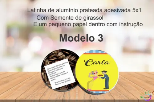 Latinha Semente Girassol-chaves