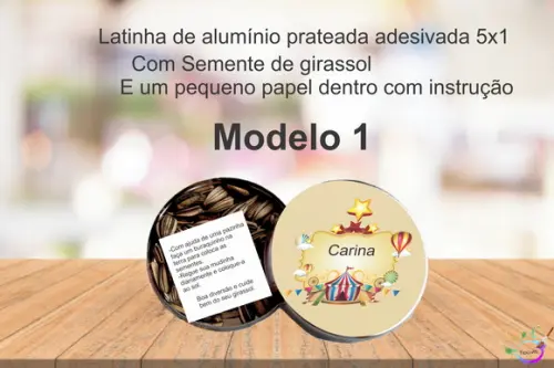 Latinha Semente Girassol-circo