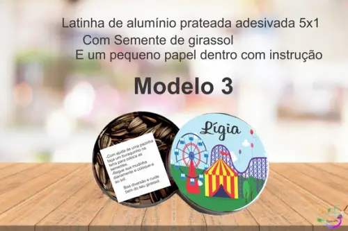 Latinha Semente Girassol-circo