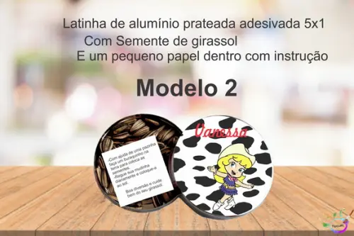 Latinha Semente Girassol-cowboy