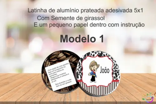 Latinha Semente Girassol-cowboy