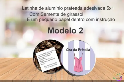 Latinha Semente Girassol-chá de Lingerie#2