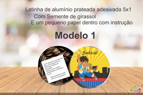Latinha Semente Girassol-dora