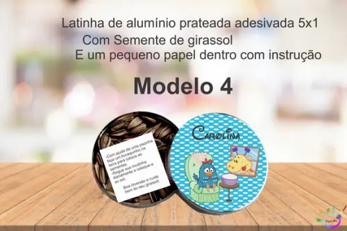 Latinha Semente Girassol-galinha Pintadinha