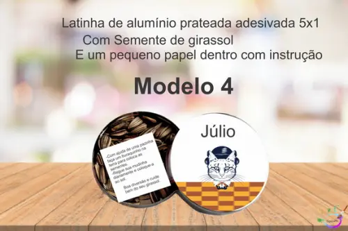 Latinha Semente Girassol-gatinho