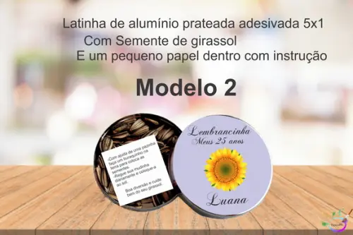 Latinha Semente Girassol-girassol