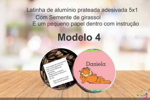 Latinha Semente Girassol-garfield