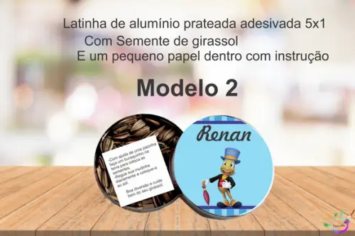 Latinha Semente Girassol-grilo Falante