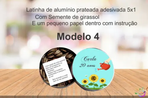 Latinha Semente Girassol-girassol
