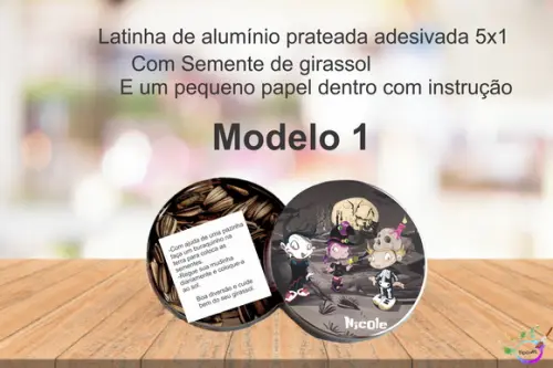 Latinha Semente Girassol-halloween#1