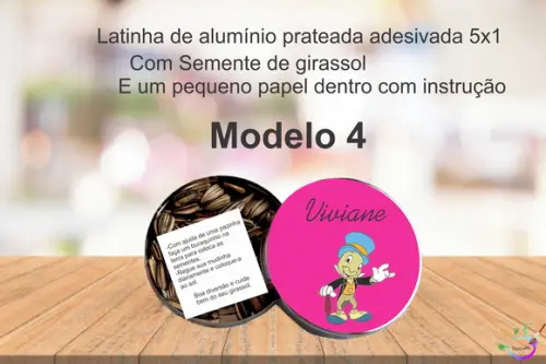 Latinha Semente Girassol-grilo Falante