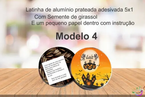 Latinha Semente Girassol-halloween#1