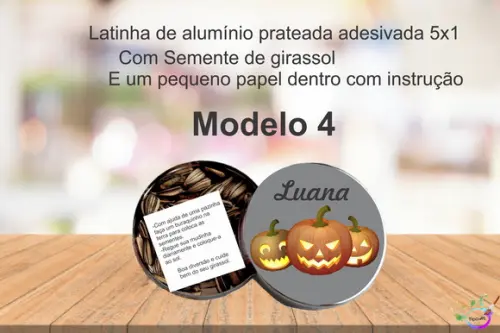 Latinha Semente Girassol-halloween#2