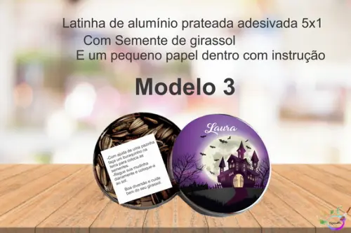 Latinha Semente Girassol-halloween#1