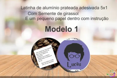 Latinha Semente Girassol-harry Potter-modelo 2