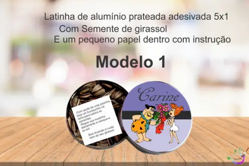 Latinha Semente Girassol-fred Flintstone
