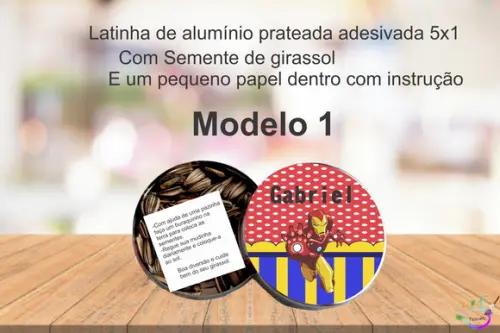 Latinha Semente Girassol-homem de Ferro