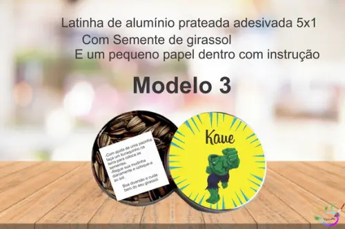 Latinha Semente Girassol-hulk