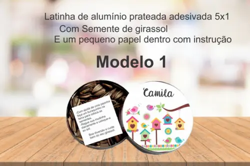 Latinha Semente Girassol-jardim Encantado