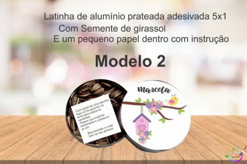 Latinha Semente Girassol-jardim Encantado