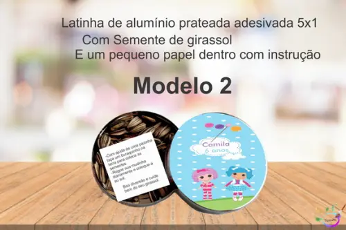 Latinha Semente Girassol-lalaloopsy