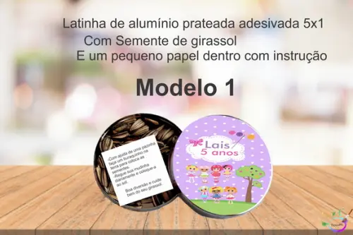 Latinha Semente Girassol-lalaloopsy