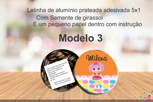 Latinha Semente Girassol-lalaloopsy