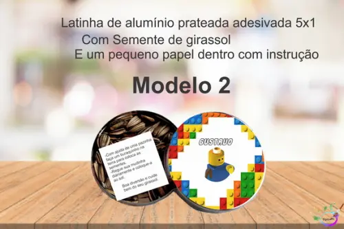 Latinha Semente Girassol-lego